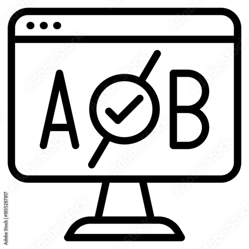 AB Test vector icon. Coding and programming icon line style. perfect use for logo, presentation, website, and more. Modern icon design outline style 