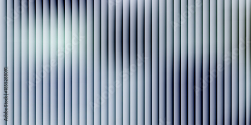 Futuristic Silver Metallic Ribbed Glass Texture, Luxury Minimalist White Slats Pattern with Architectural Vertical Depth for Modern Design.