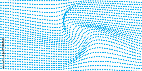 Transparent Vector Gradient Blue Color Halftone Background Staggered Dots Pattern modern dotted