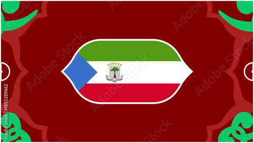 Equatorial Guinea Emblem Flag African Nations Morocco 2025 Countries Teams African Football Symbol Logo Design Vector Illustration