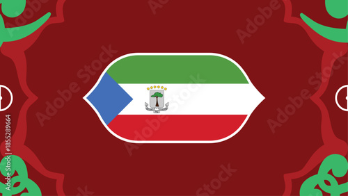 Equatorial Guinea Emblem Flag African Nations Morocco 2025 Countries Teams African Football Symbol Logo Design Vector Illustration