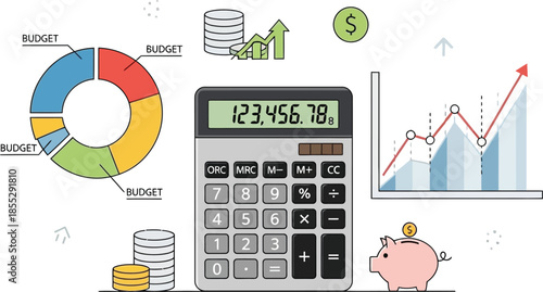 Culinary equipment whisk illustration for home kitchen concepts