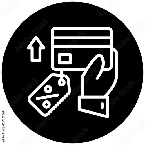 Overdraft Icon Button, Mini Illustration Relate To Payment Service. Use For Modern Concept, Ui, Ux Web And App Development.