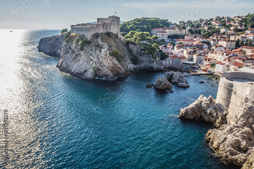 Foto Fort Lovrijenac seen from Walls of Dubrovnik, Croatia