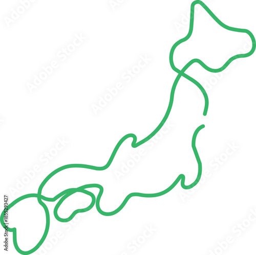 日本地図一筆書き