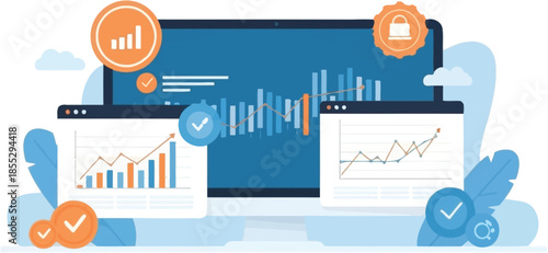 Baking Concept Illustration with Whisk and Eggs