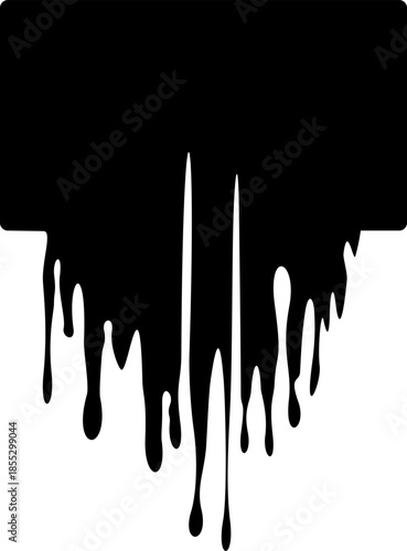 A simple vector of a black rectangular geometric plane created with irregular curved lines to create a flowing impression, isolated in white.