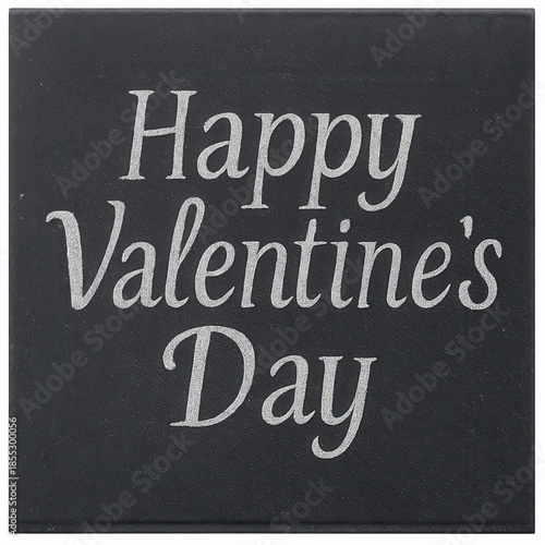 Happy valentine's day written on a dark textured background isolated on darkbackground