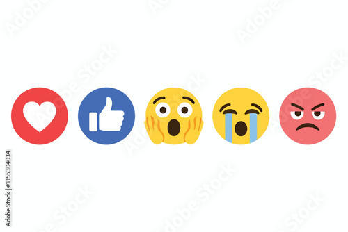 Angry Face Emoji Vector Illustration Mad Expression Red Emoticon Icon