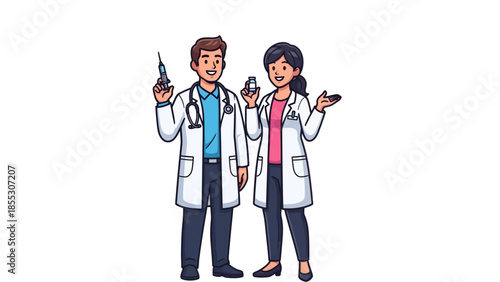 Medical Professionals Holding Medical Tools in a Clinical Environment