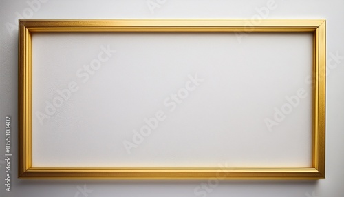 Subtle Gold Rectangle Border On Pure White Backdrop Elegant Gold Border