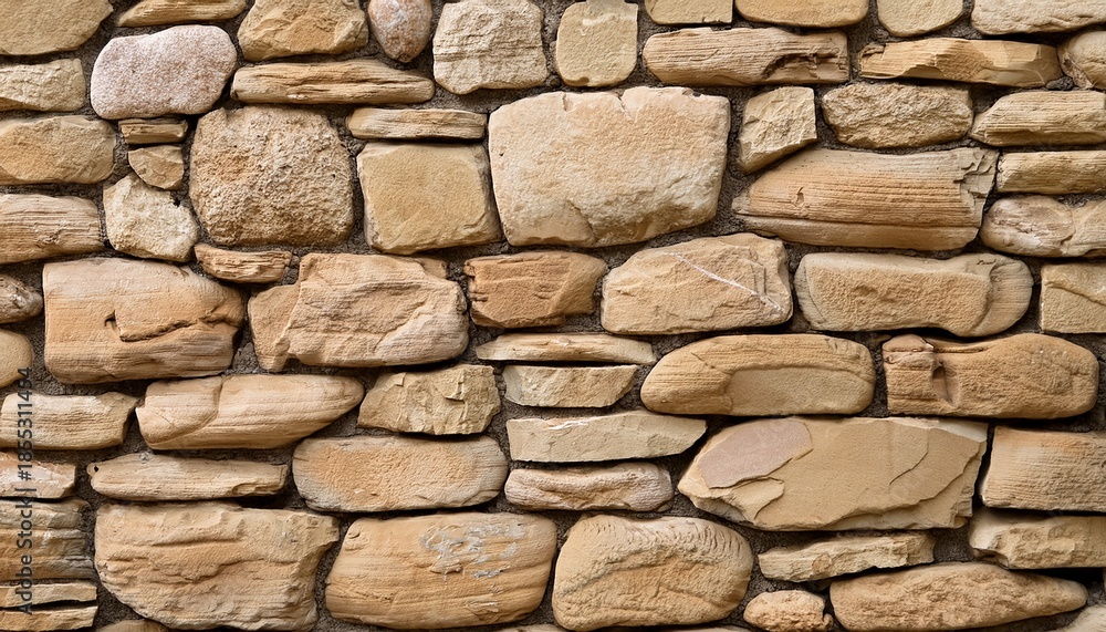 Fototapeta premium Texture Of A Stone Wall Beige