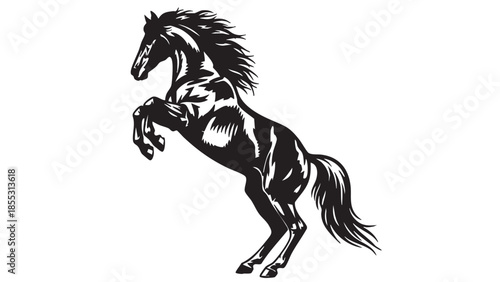 black horse vector illustration 