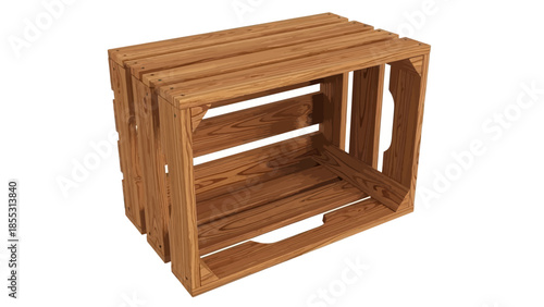 Wooden crate box for storage and transportation in natural finish