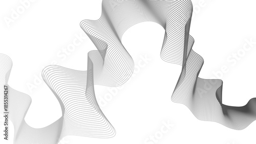 Abstract backdrop with grey wave gradient lines