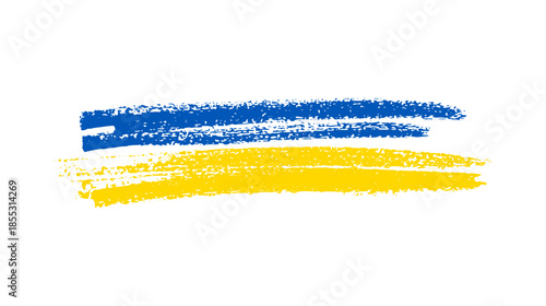 Ukrainian national flag in grunge style