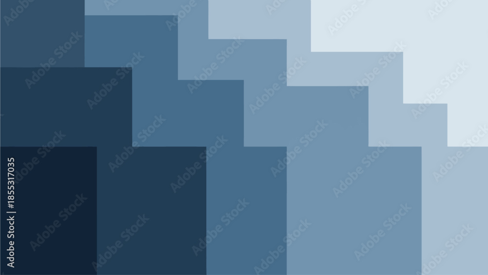 Obraz premium Modern geometric blue background with rectangular shapes