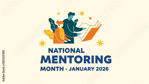 National Mentoring Month celebration with diverse mentor and mentee