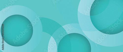 Sky blue abstract background with soft gradient circle rings in geometric pattern paper in modern art design. relaxing and tranquil art, can illustrate health medical or sound of music.