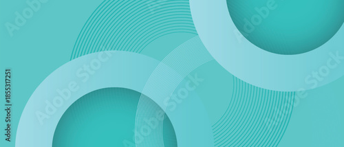 Sky blue abstract background with soft gradient circle rings in geometric pattern paper in modern art design. relaxing and tranquil art, can illustrate health medical or sound of music.