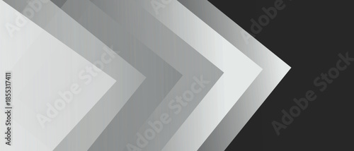 White and gray with black  abstract vector long minimal banner Vector abstract graphic geometric Pattern design background template.