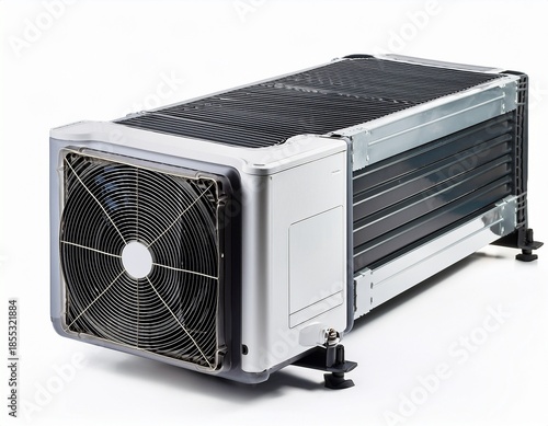 a modern heat pump system isolated on white background