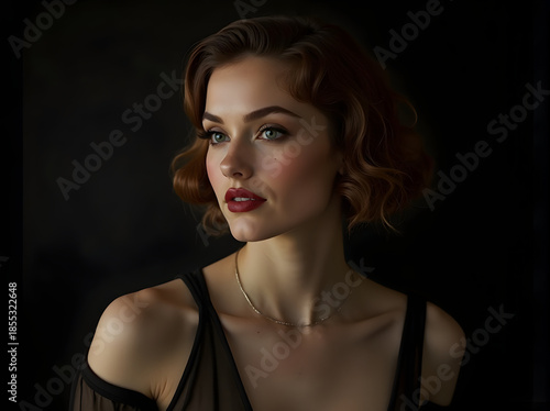 Portrait of the retro woman