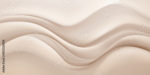 Smooth, flowing curves in a minimalist beige abstract background, creating a calming atmosphere.