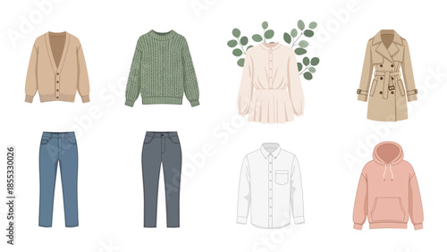 Stylish wardrobe essentials: trendy outfits and cozy layers for every season