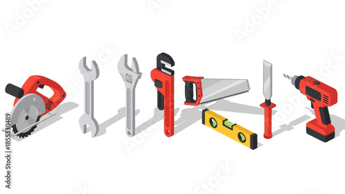 Isometric tool set for construction and diy projects