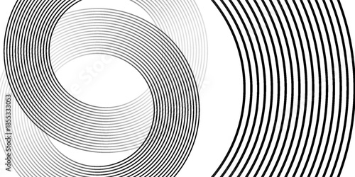 Black mascara circular texture, brush stroke isolated on white background. eps 10