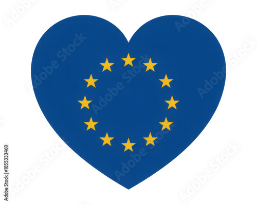 Show your European pride with this heart featuring the EU flag, perfect for expressing love for Europe and its unity.