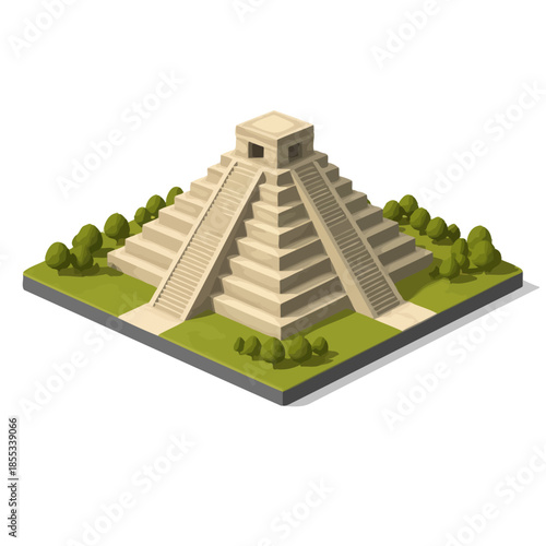 Pirámide de El Castillo en 3D