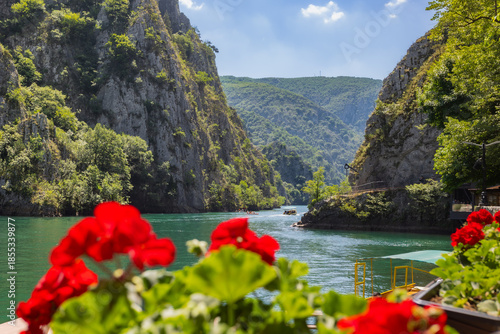 Gorgeous Matka Canyon located west of central Skopje, North Macedonia.