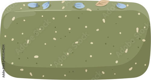 Green Paramecium single-celled organism cartoon vector illustration.