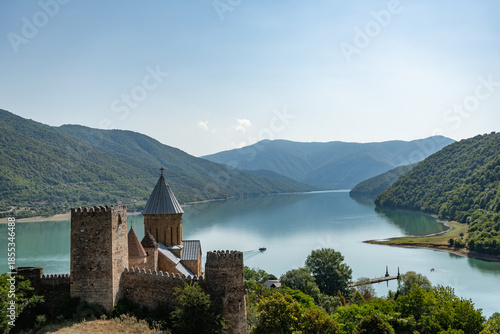 фотографія One of the most iconic places in Georgia, fortress complex on the lake