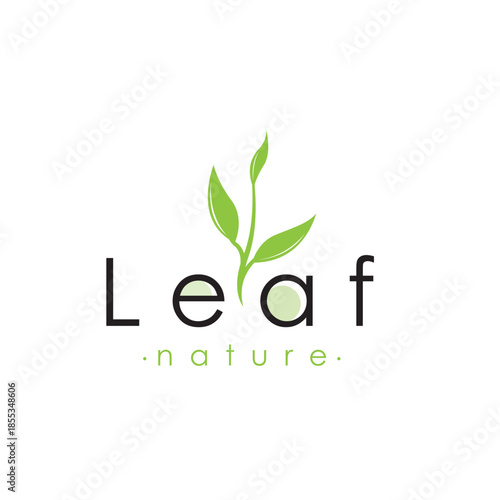 Simple Green Leaf Logo Concept For Sustainable Companies
