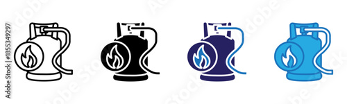 Lpg Icon Multi Style Vector Illustration