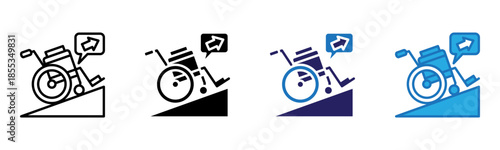 Disabled Icon Multi Style Vector Illustration