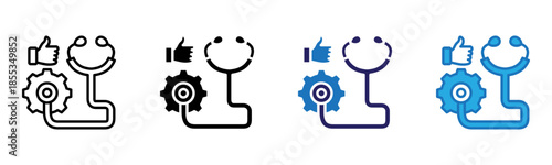 Health Service Icon Multi Style Vector Illustration