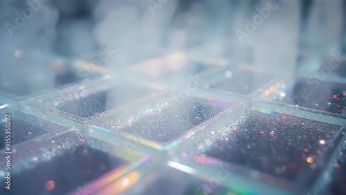 Wallpaper Mural Close-Up of Textured Glass Surface with Mist and Sparkles Torontodigital.ca