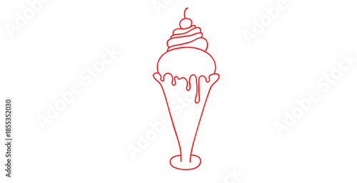 Ice cream line art
