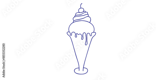 Ice cream line art