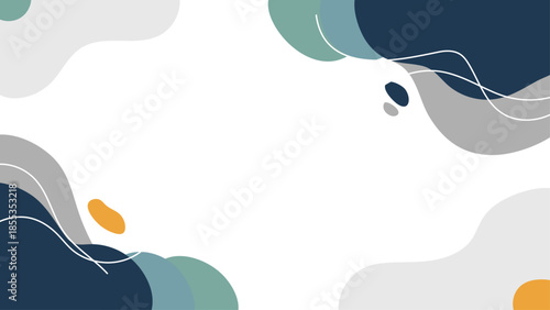 Abstract Modern Organic Shapes Background Template
