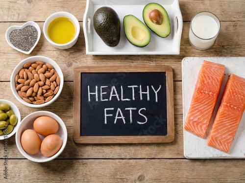Array of Healthy Fats and Superfoods Promoting a Balanced and Nutritious Lifestyle