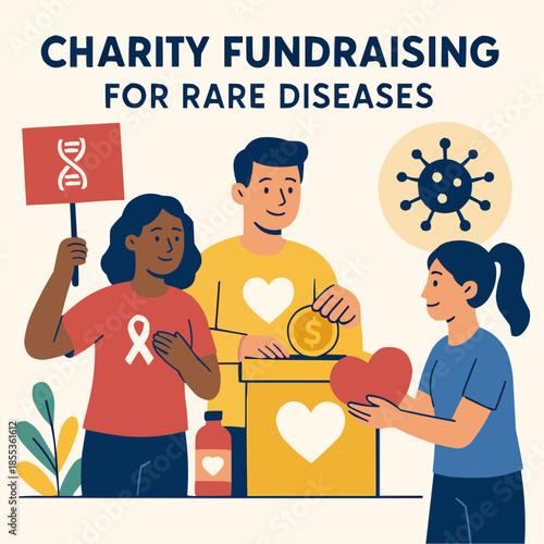 Rare Disease Charity Event Vector

