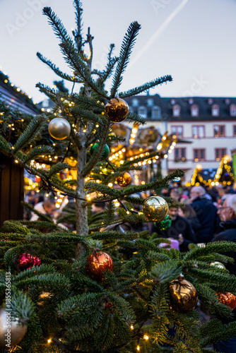 christmas tree and decorations