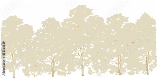 A simplified silhouette of coniferous trees against a light background