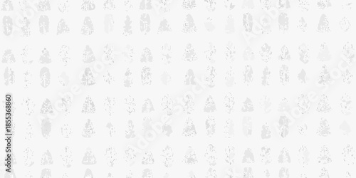 A grayscale pattern of abstract vertically oriented shapes resembling foliage