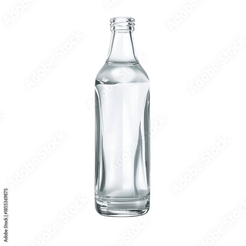 Wallpaper Mural Clear glass bottle with water on white background Torontodigital.ca
